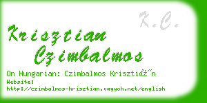 krisztian czimbalmos business card